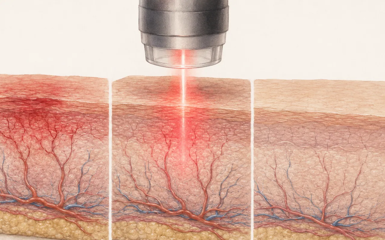 V-Laser Improvement of Blood Vessels and Redness