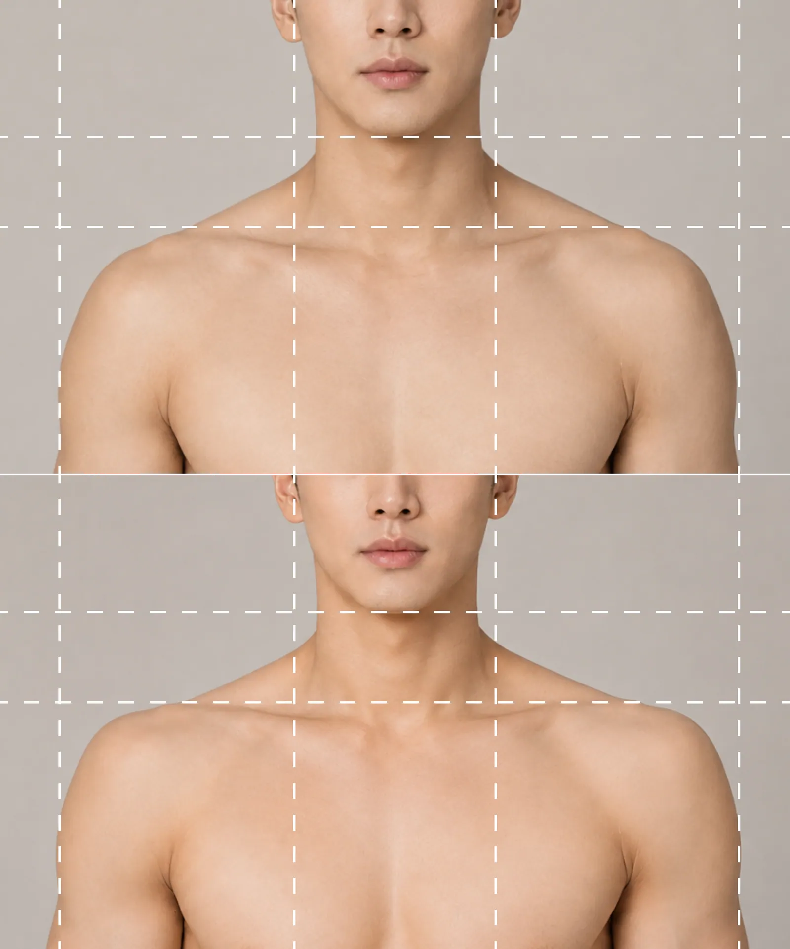 Strong-looking shoulders
