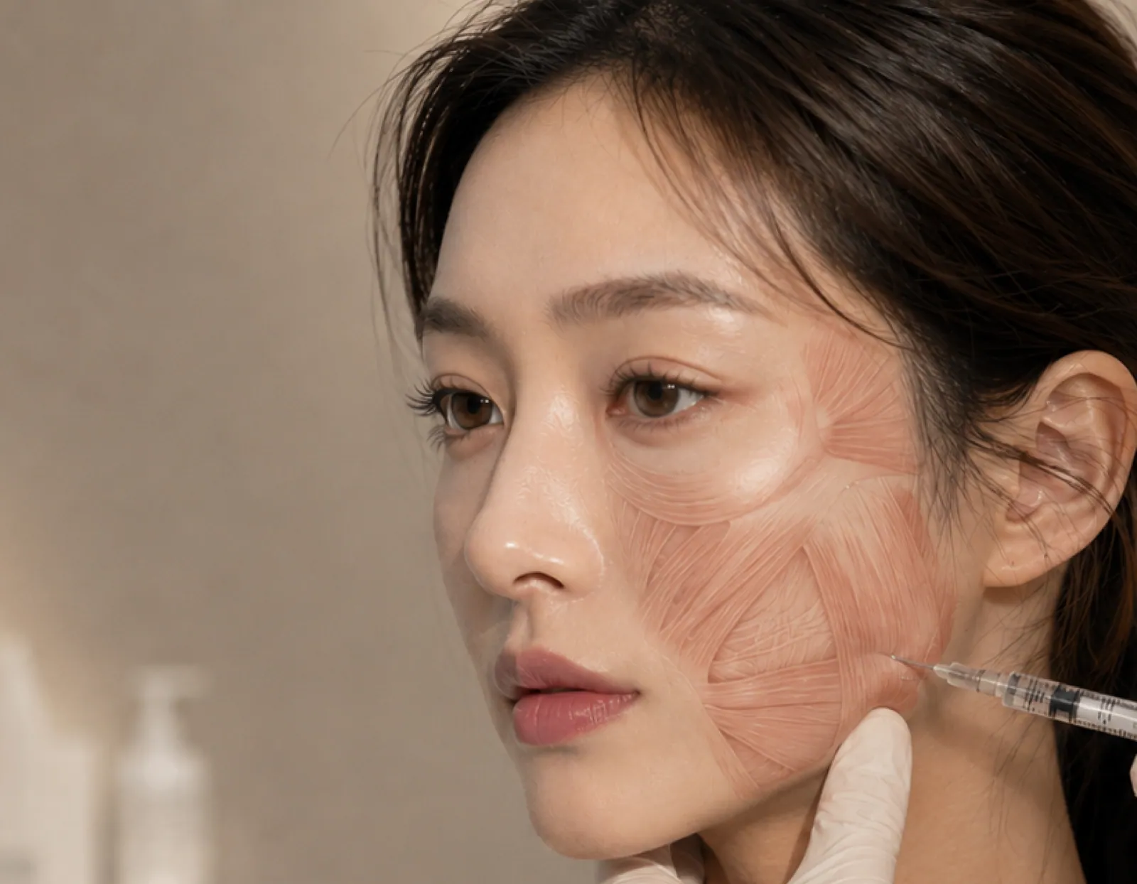 Check facial muscles before the treatment