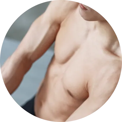 hair removal area on the front of the upper body