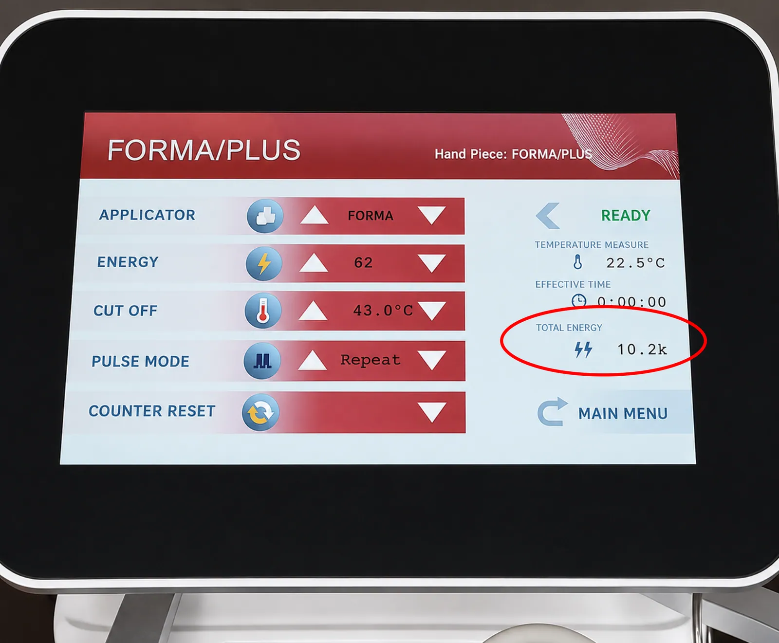 treatment based on total amount of delivered energy