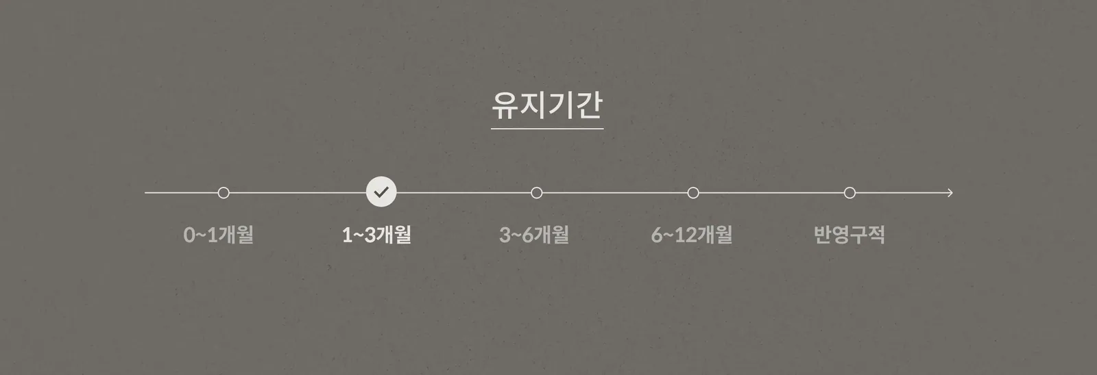 Duration Guide: Indicated at 1–3 months out of 5 stages, ranging from 0–1 month to semi-permanent.