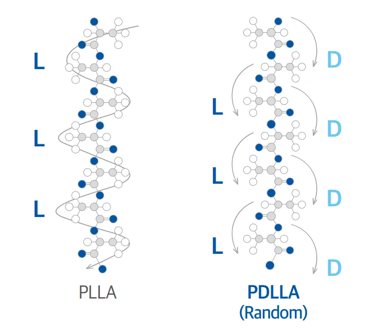 PDLLA particle structure