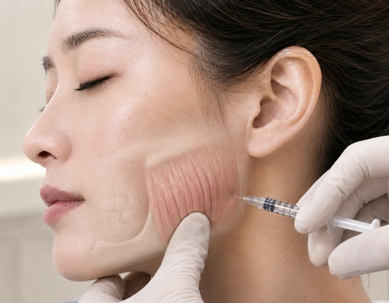 masseter muscle safety zone injection